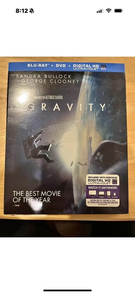 Gravity (Blu-Ray, 2013) + DVD + Ultraviolet Digital. NEW!!!