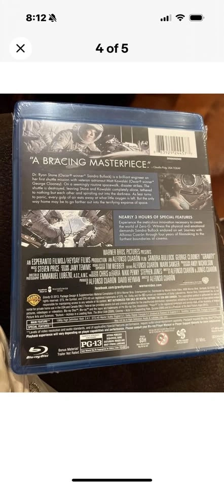 Gravity (Blu-Ray, 2013) + DVD + Ultraviolet Digital. NEW!!! - photo 4