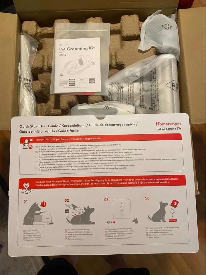 HomeRunPet Ultra Quiet 6-in-1 Pet Clipper Kit image indicator(3)