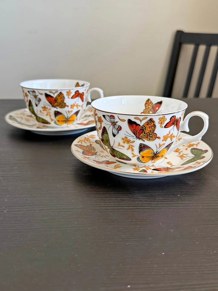 MOVING SALE Feniks Butterfly Tea Cups