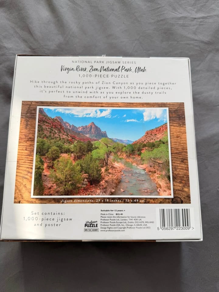Brand New 1000 Piece Zion National Park Puzzle - photo 2