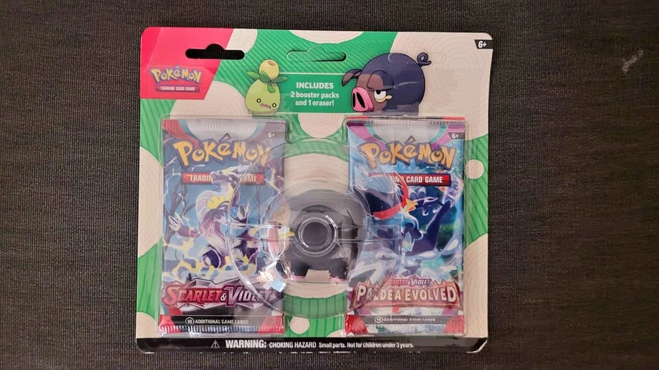 Pokemon Cards Eraser Pack (Scarlet Violet Base and Paldea Evolve