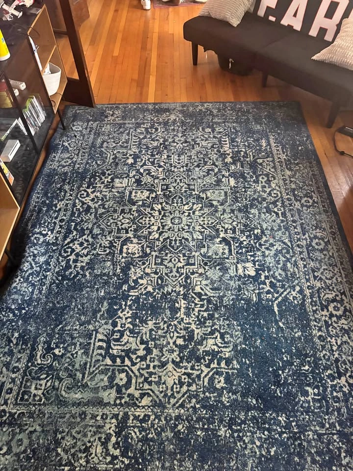 Blue area rug