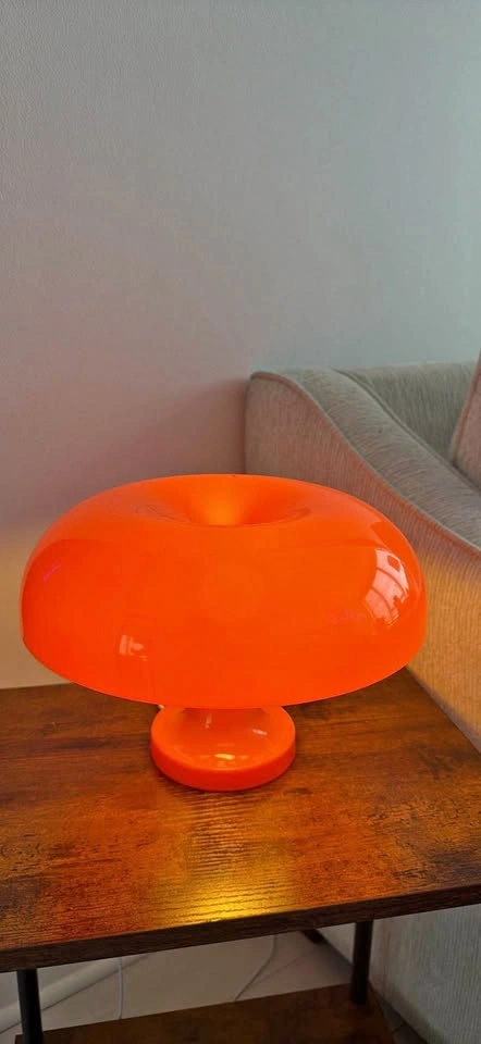 Orange mushroom lamp