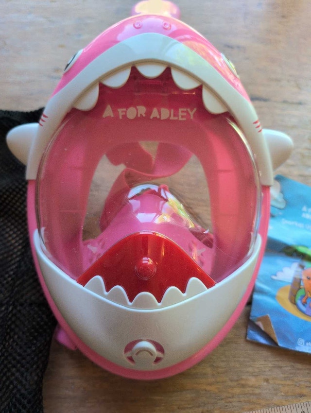 A for Adley Shark Full Face Snorkel Mask. Youth - photo 2