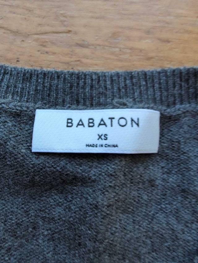 Babaton 100% Cashmere Sweater grey extra small - photo 2