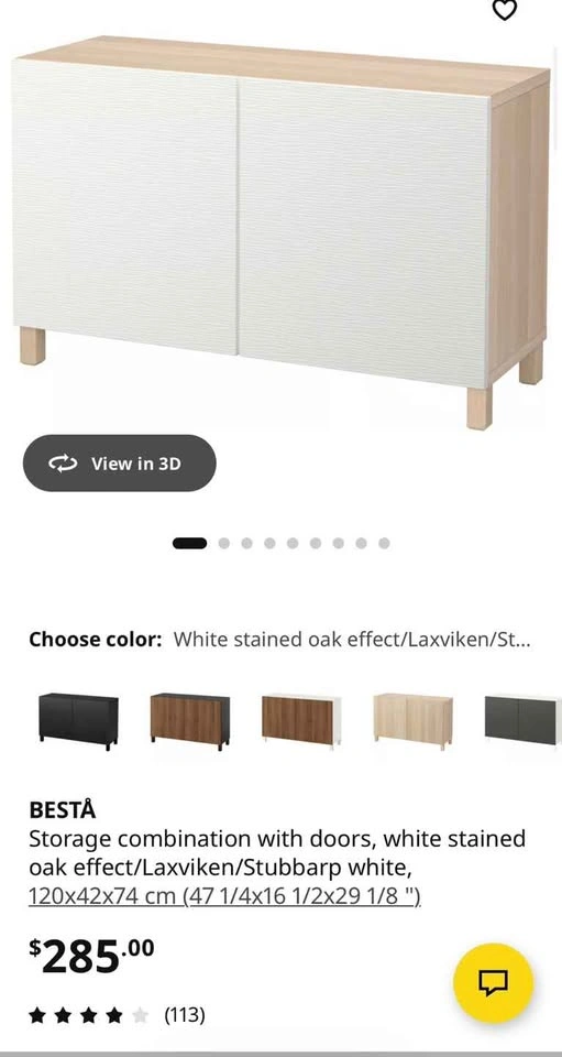 Ikea Besta Storage Combination with Doors - photo 4