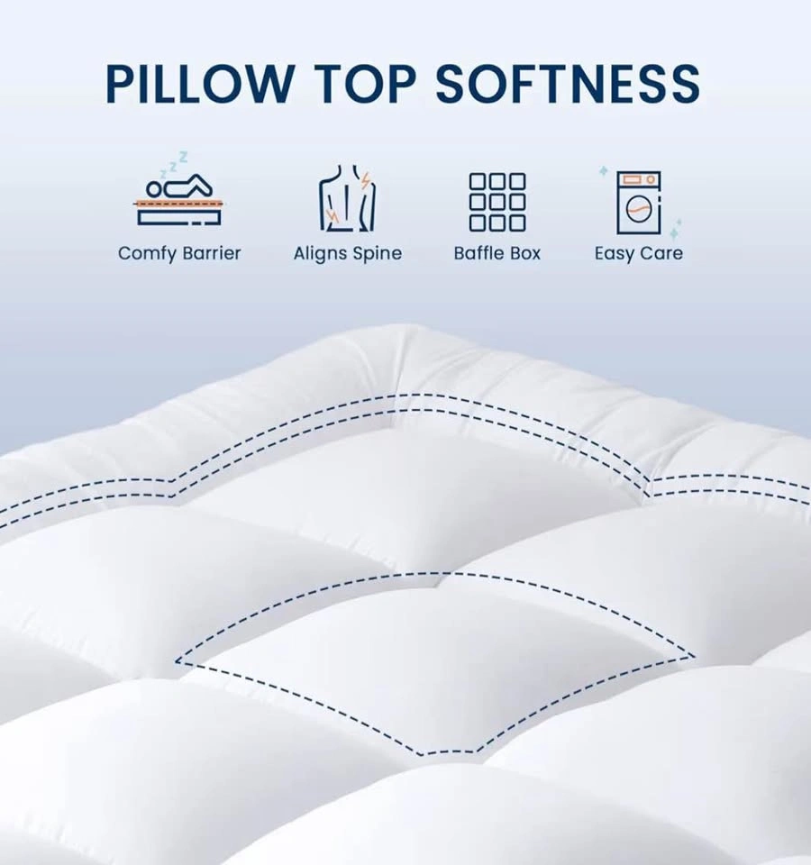 Queen Mattress Topper Extra Thick Cooling Mattress Pad - photo 2