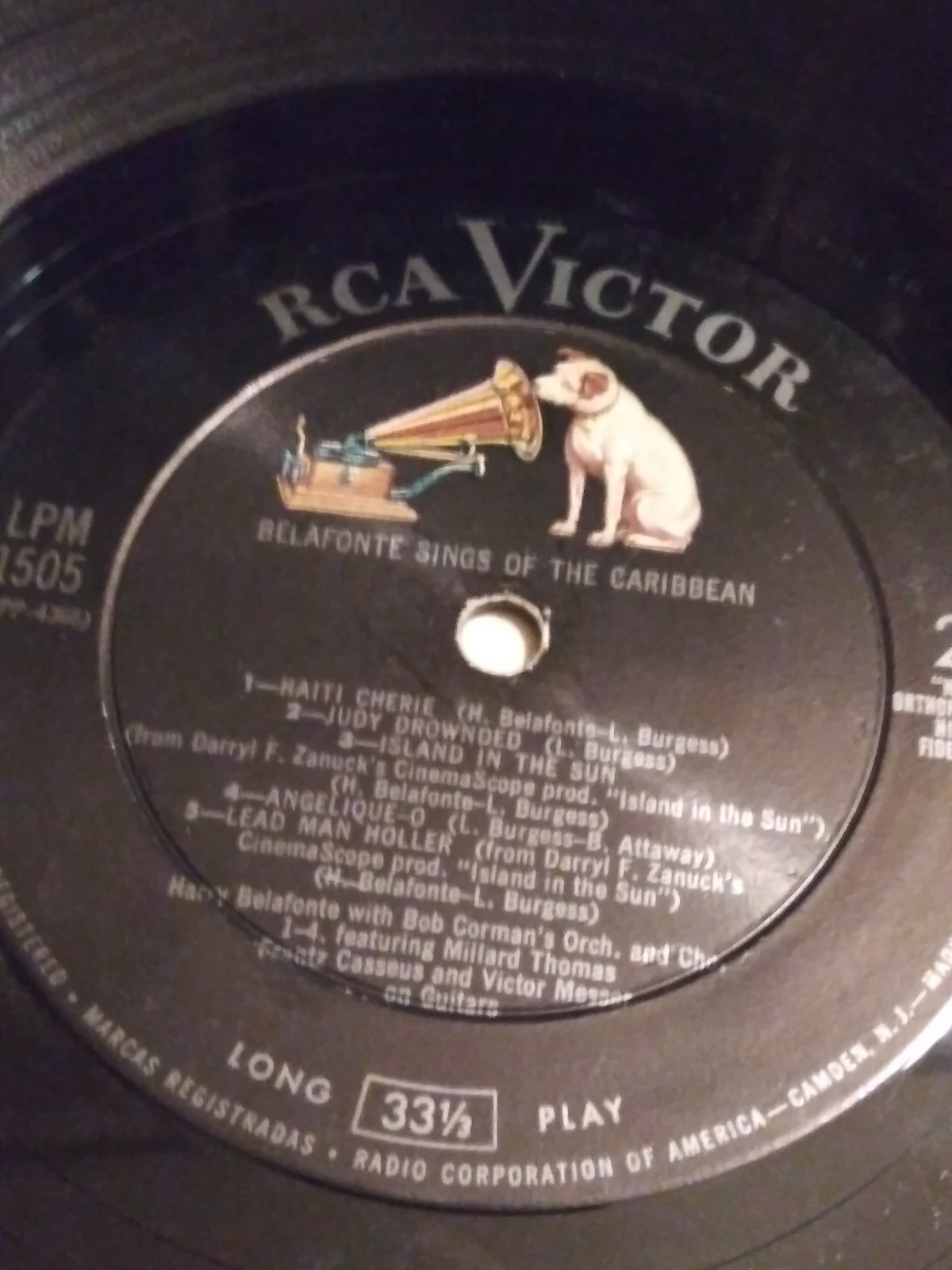 Harry Belafonte Sings of the Caribbean Vinyl LP - photo 2