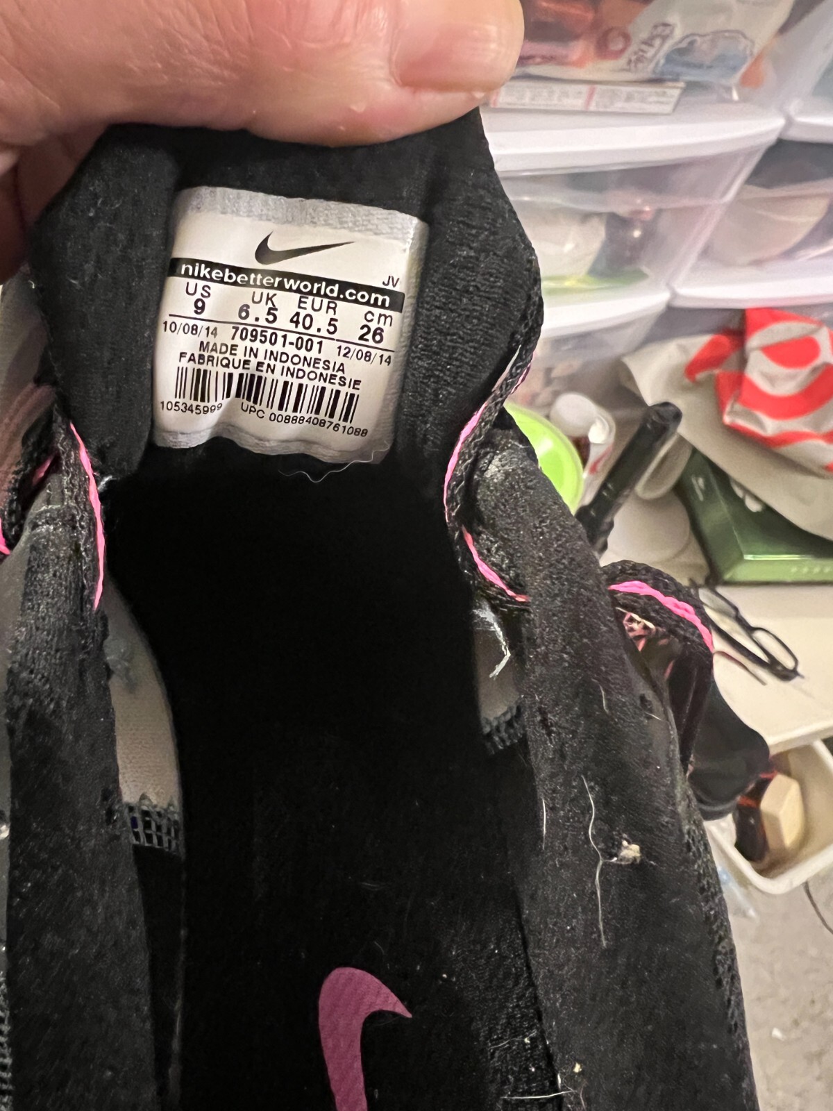 Size 9 - Nike Dual Fusion X Low Black Pink Pow W - photo 5