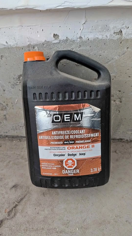 OEM antifreeze coolant orange II Chrysler Dodge jeep