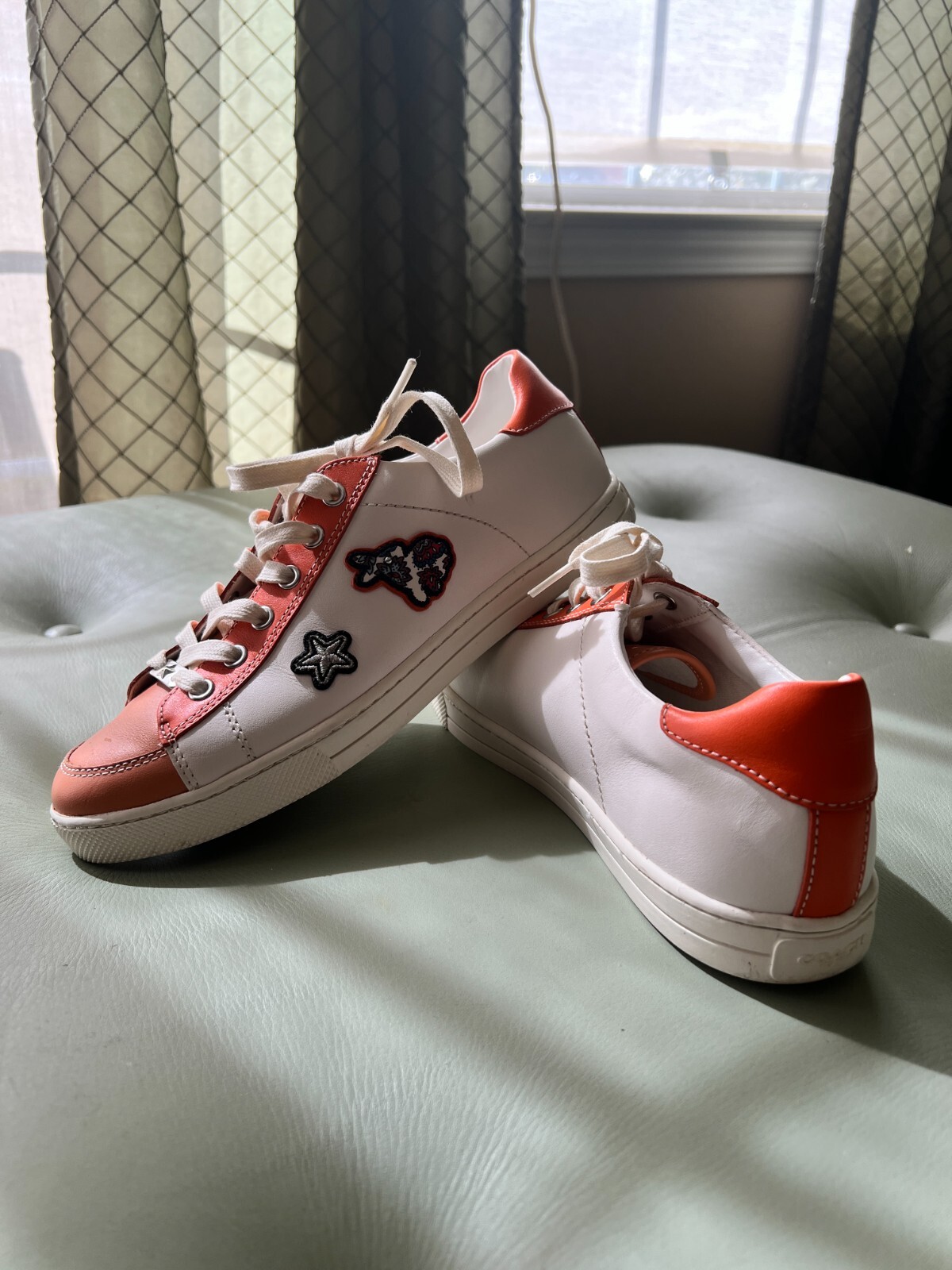 PORTER LACE UP (COACH FG1457) WHITE/CORAL - photo 2