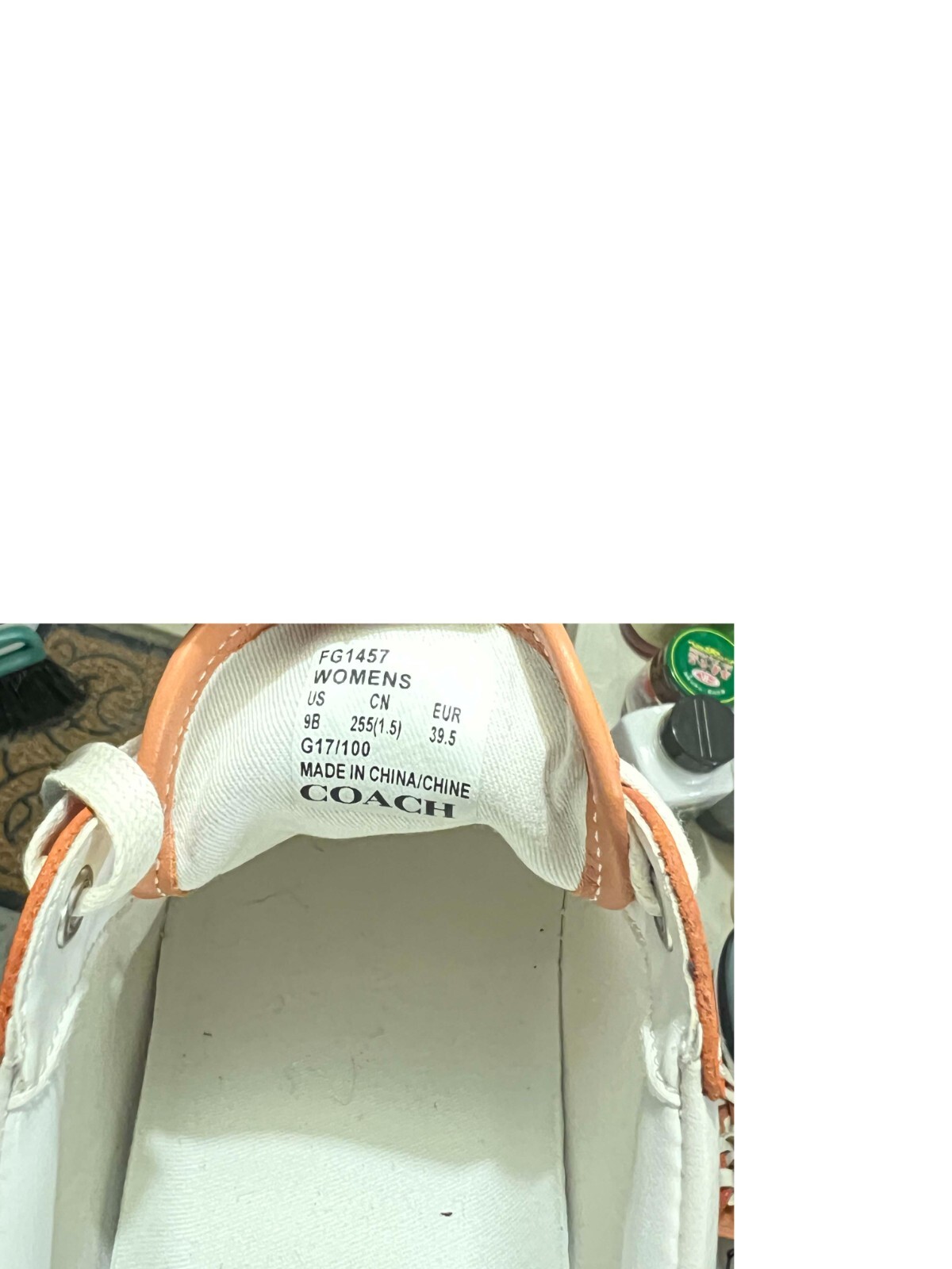 PORTER LACE UP (COACH FG1457) WHITE/CORAL - photo 5