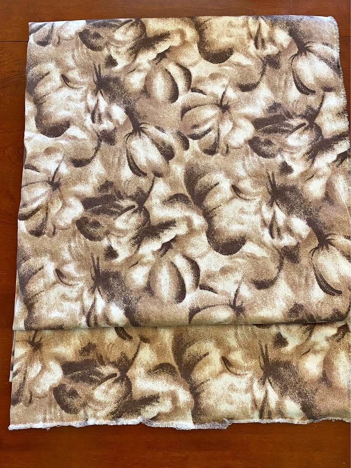 Denim like floral print cotton fabric