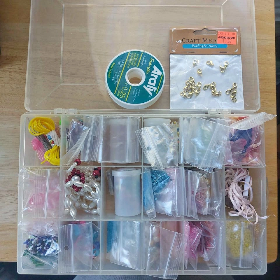 Beading and Jewelry Making Kit with Organizer Box