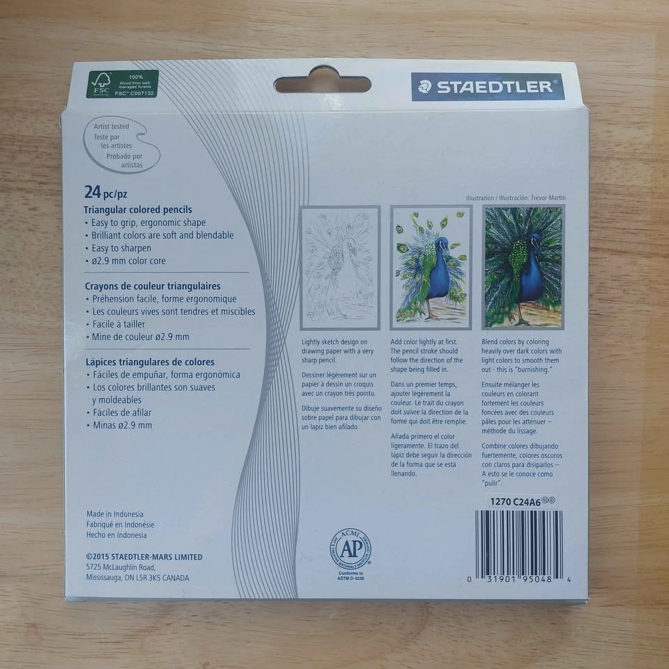 Staedtler 24-pack triangular barrel colored pencils 1270 C24A6 - photo 2