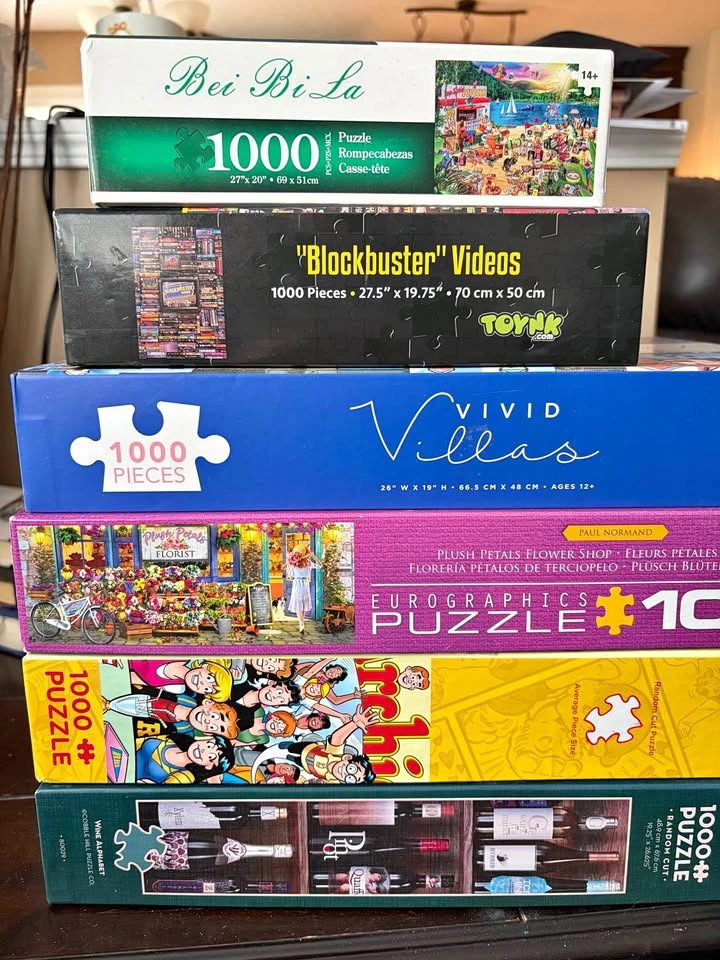 6 x 1000 piece puzzles