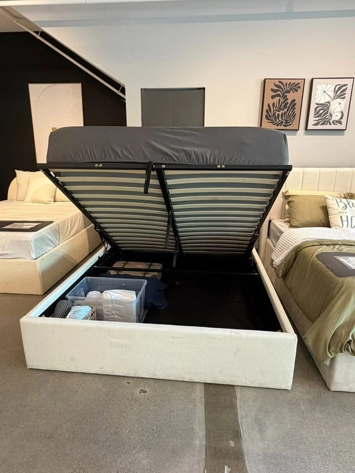PLACIDA DECOR – Aqua Storage Bed Frame | Modern Linen Bed - photo 3