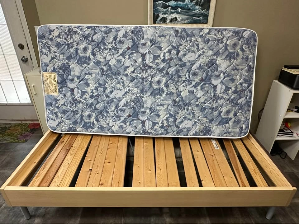 IKEA Sultan Lade Twin Bed Frame with Pract-O-Pedic Mattress - photo 2