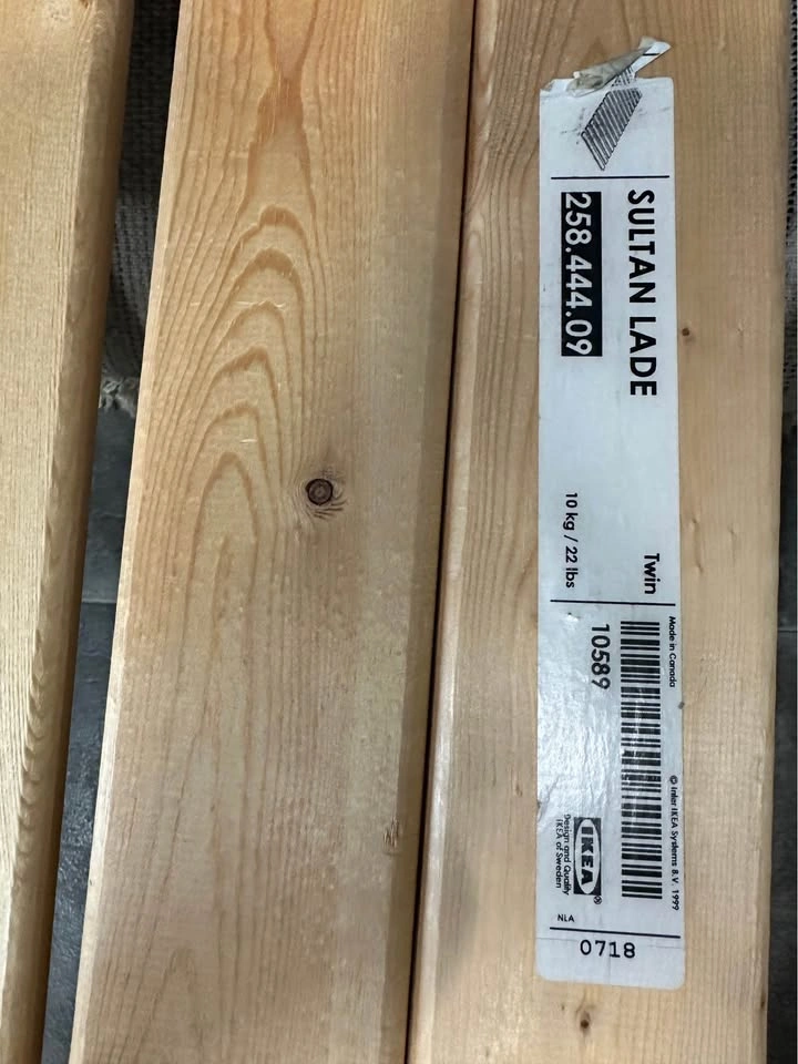 IKEA Sultan Lade Twin Bed Frame with Pract-O-Pedic Mattress - photo 4