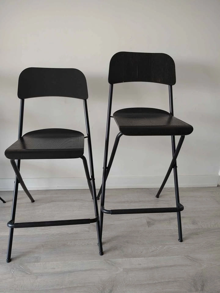 FRANKLIN bar stool with backrest - 2 chairs - photo 2