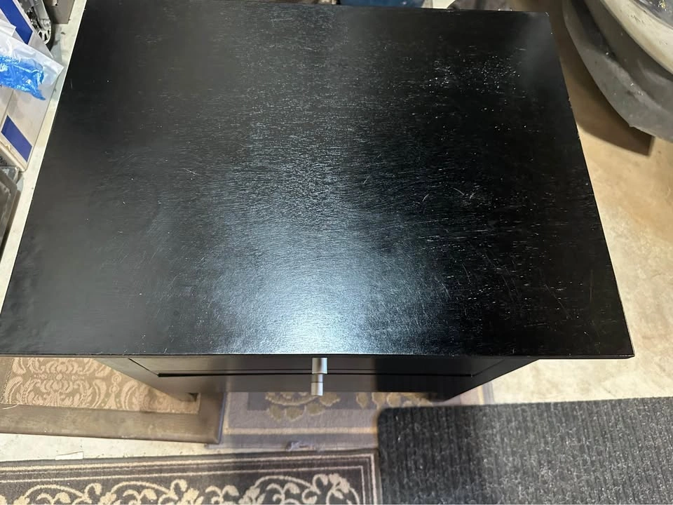 Black 2-Drawer Nightstand - photo 5