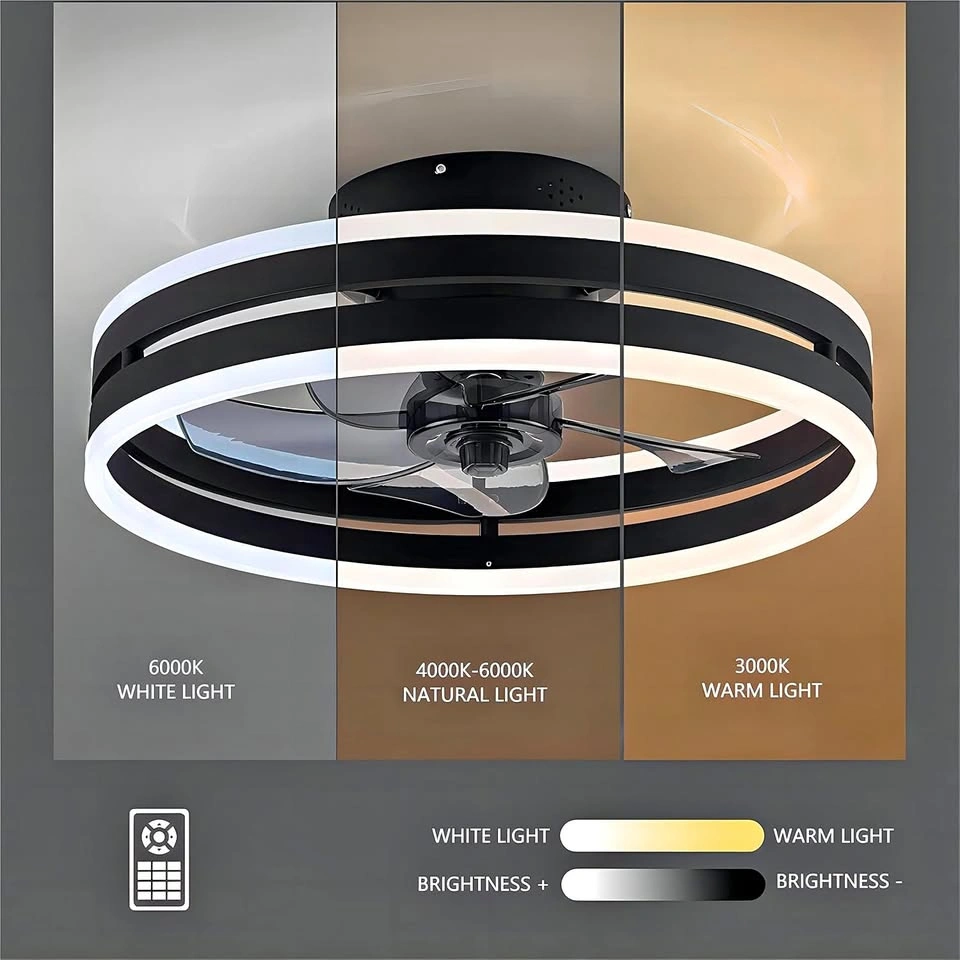 Ceiling Fan with Light, 19.7 Inch Ceiling Fan Light Fixture