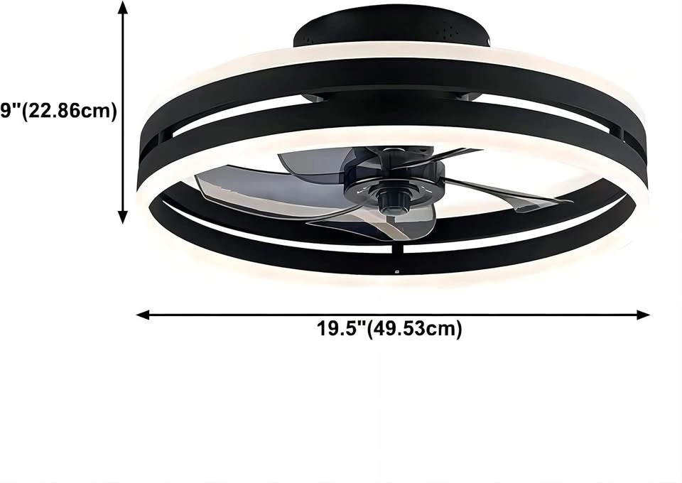 Ceiling Fan with Light, 19.7 Inch Ceiling Fan Light Fixture - photo 2