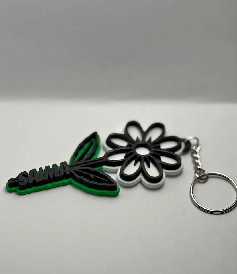 Custom Flower Keychain – Personalized Name Keychain