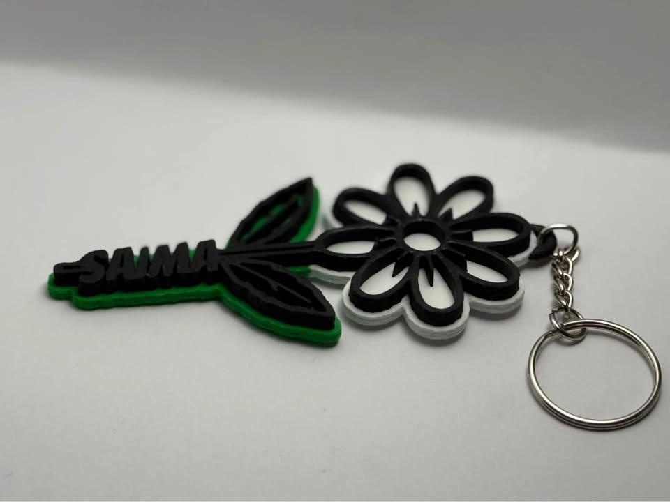 Custom Flower Keychain – Personalized Name Keychain - photo 2