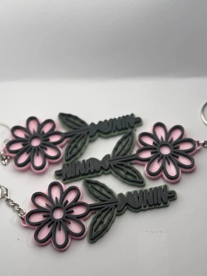 Custom Flower Keychain – Personalized Name Keychain - photo 5