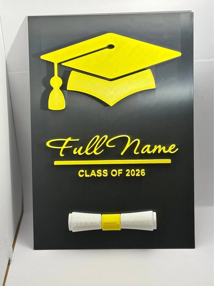 Personalized Graduation Plaque - Class of 2026 Name Sign