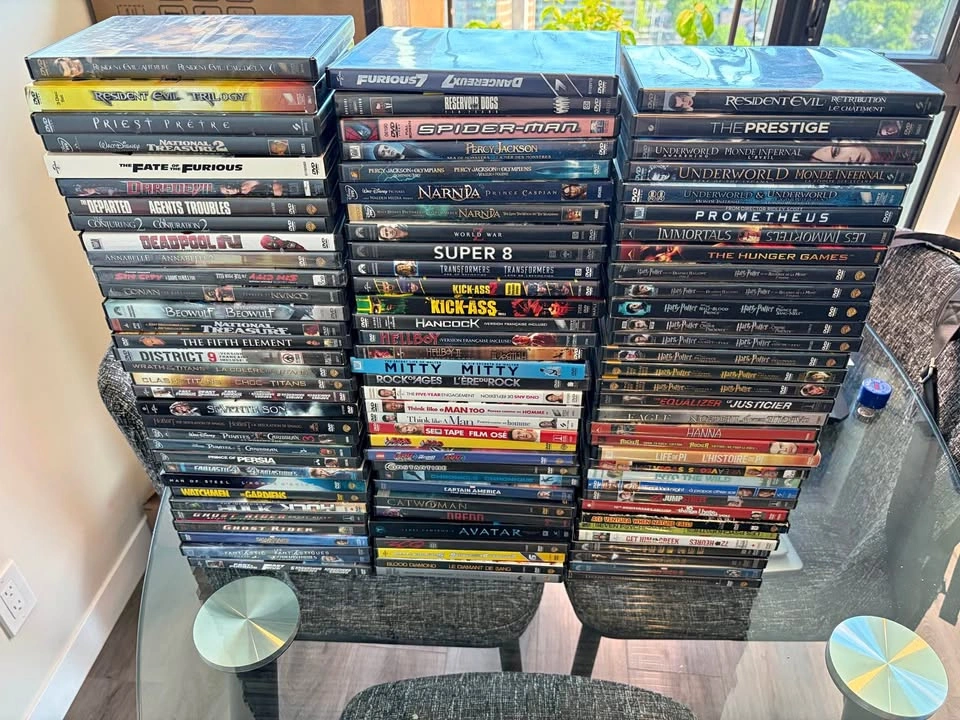 Collection of 100 DVDs