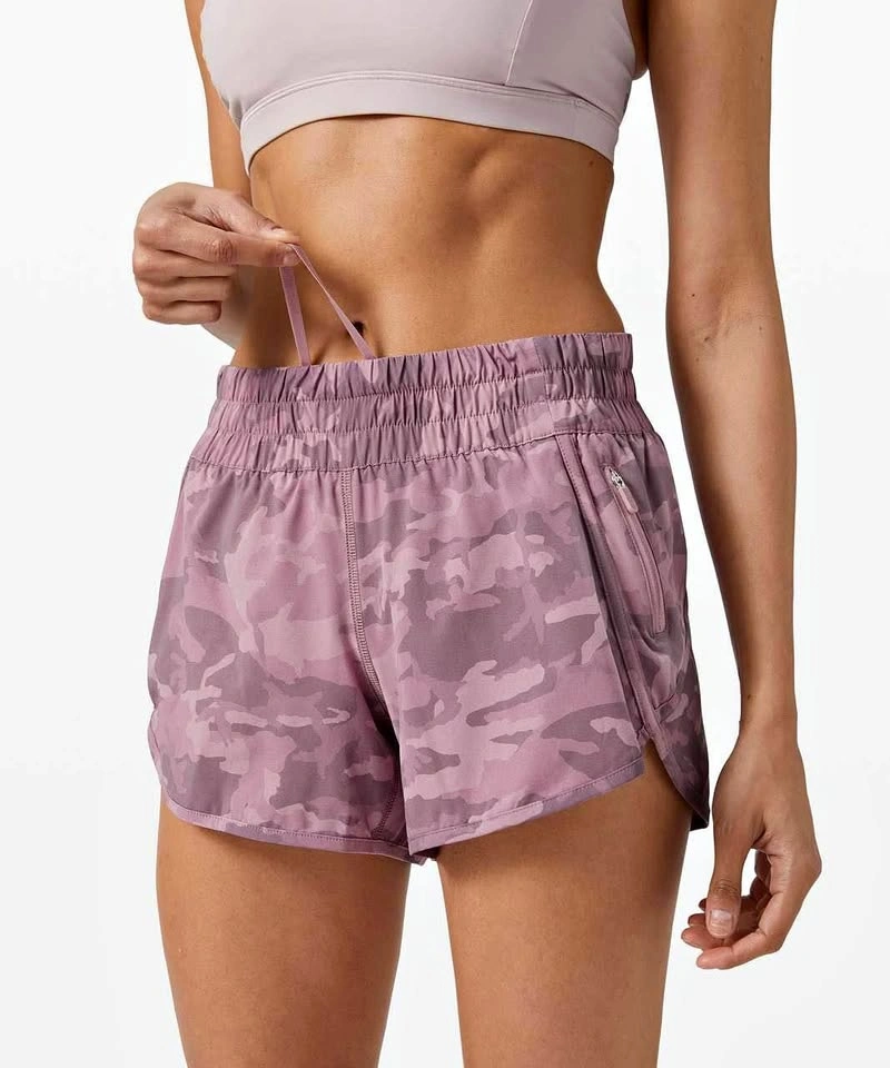 Lululemon Tracker Short V 4" Incognito Camo Pink Taupe Size 12
