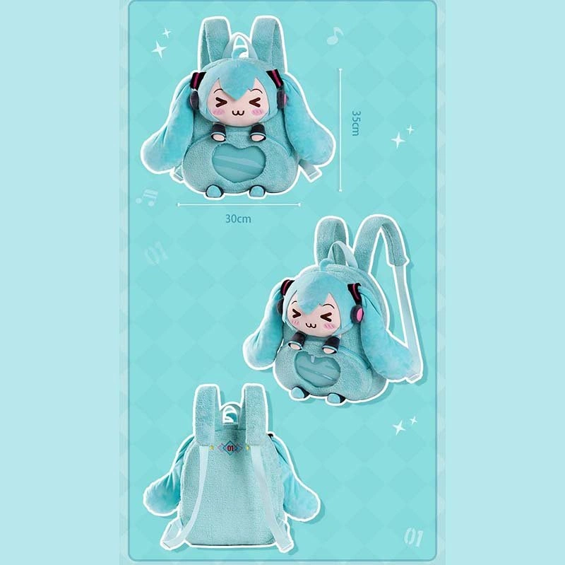 Official Hatsune Miku Plush Ita Backpack - photo 3