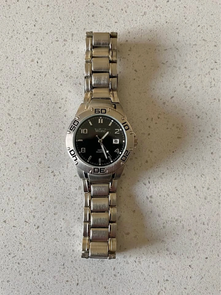 Milano Stainless Steel Watch – Date Quartz Watch
