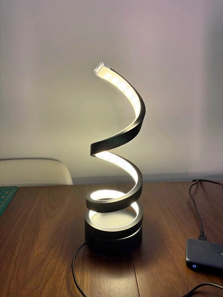 Modern LED spiral table lamp x2