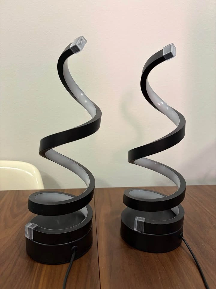Modern LED spiral table lamp x2 - photo 2