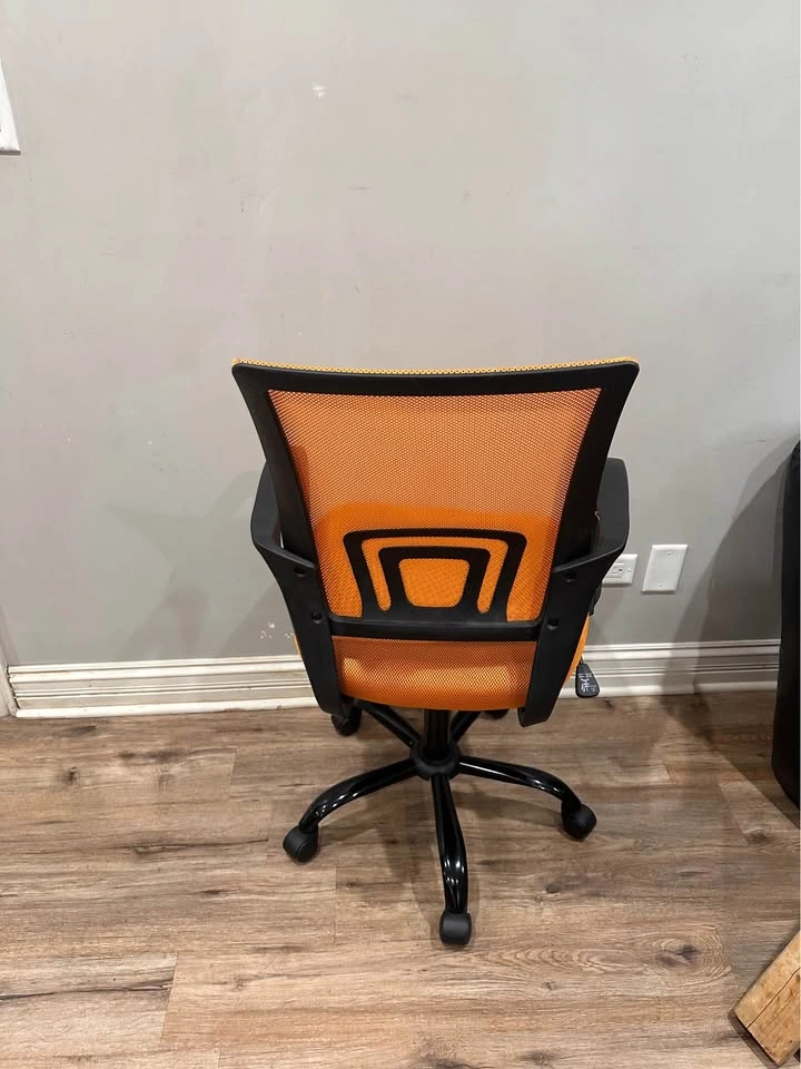 Orange Mesh Ergonomic Office Chair with Wheels - photo 2