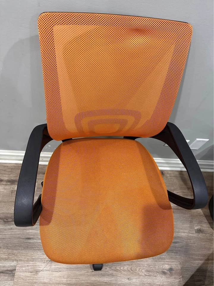 Orange Mesh Ergonomic Office Chair with Wheels - photo 4