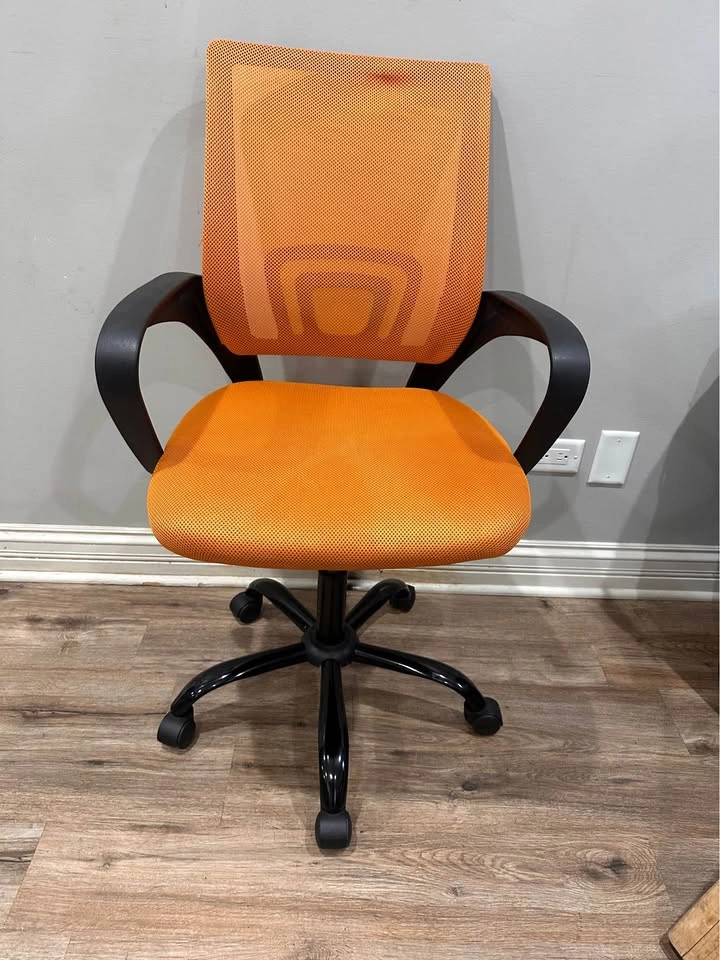Orange Mesh Ergonomic Office Chair with Wheels - photo 5