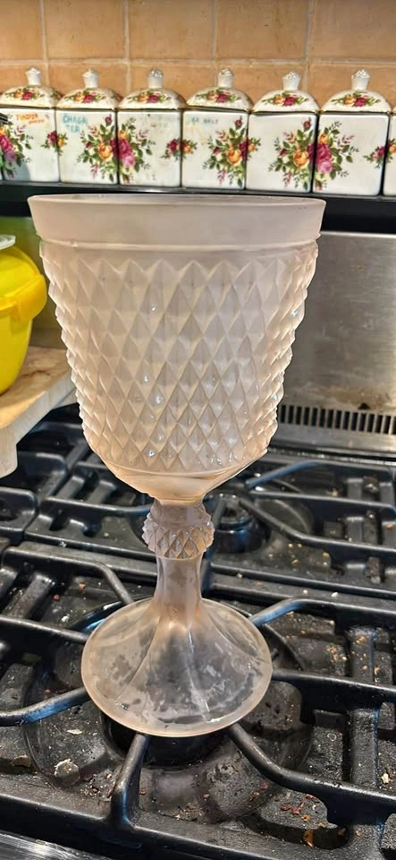 11 inch Pink Goblet Vase