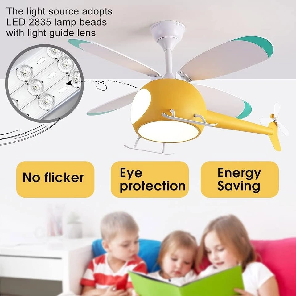 Children's Bedroom Ceiling Fan with Lights and Remote - photo 4