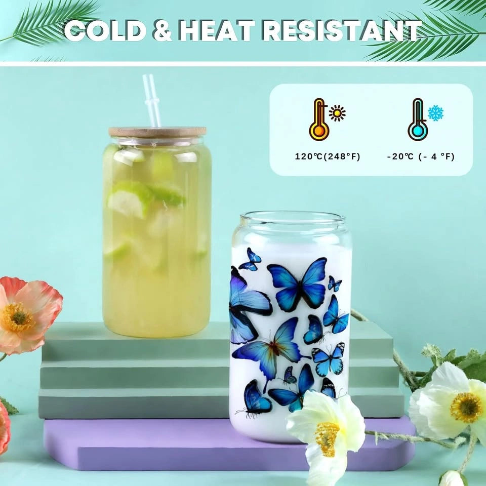 Sublimation Glass Blanks with Bamboo Lid - 16oz (8 pack) - photo 2