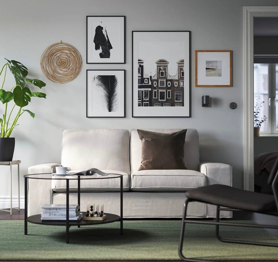 IKEA VITTSJÖ Glass Coffee Table (Black-Brown, 75 cm) - photo 2