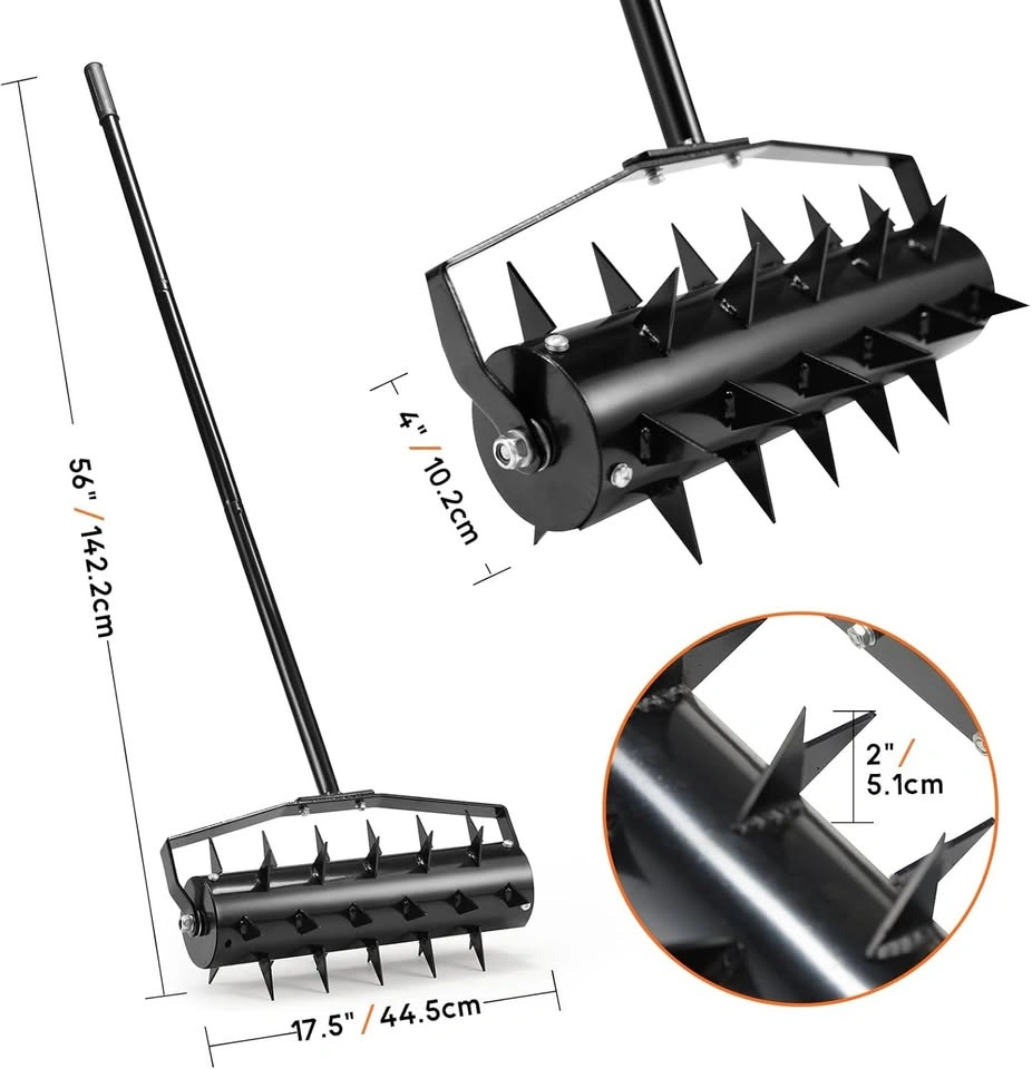 Rolling Lawn Aerator 56" x 16" with Detachable Handle - photo 4