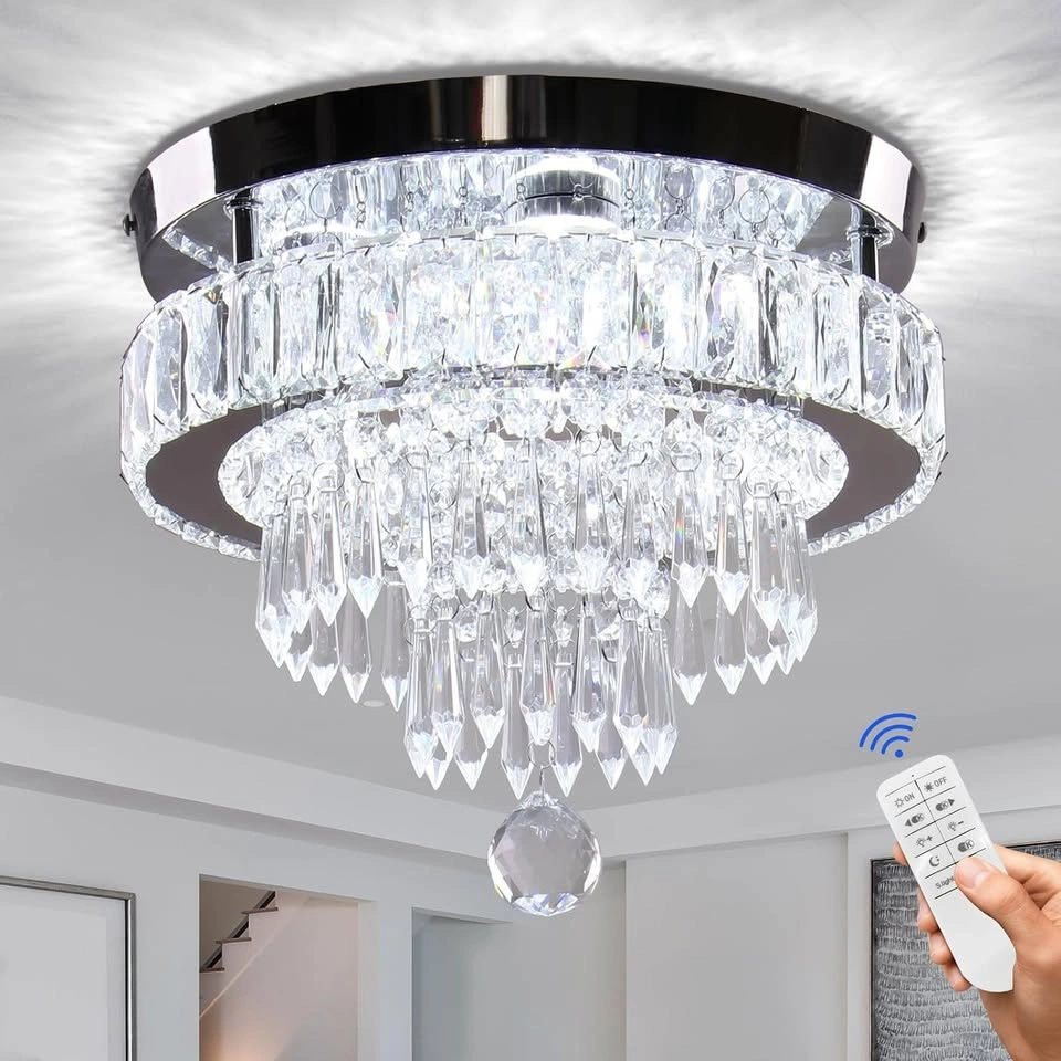 11.8" Dimmable Modern LED Crystal Chandelier - photo 2