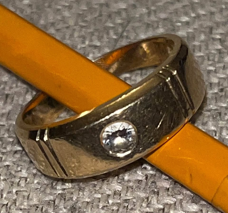 Men's 14k GOLD diamond ring - photo 4