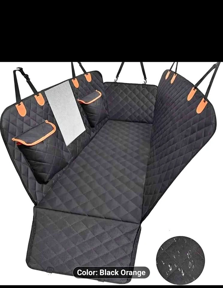 Deluxe Quilted Waterproof Dog Car Seat Cover with Mesh Window