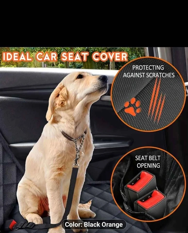 Deluxe Quilted Waterproof Dog Car Seat Cover with Mesh Window - photo 3